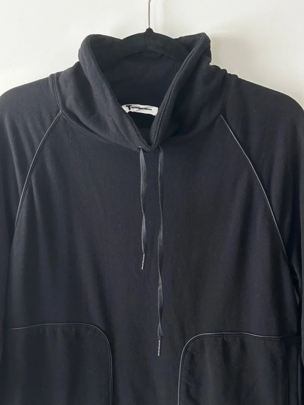 Alexander Wang Black Cotton Funnel Neck Sweatshirt